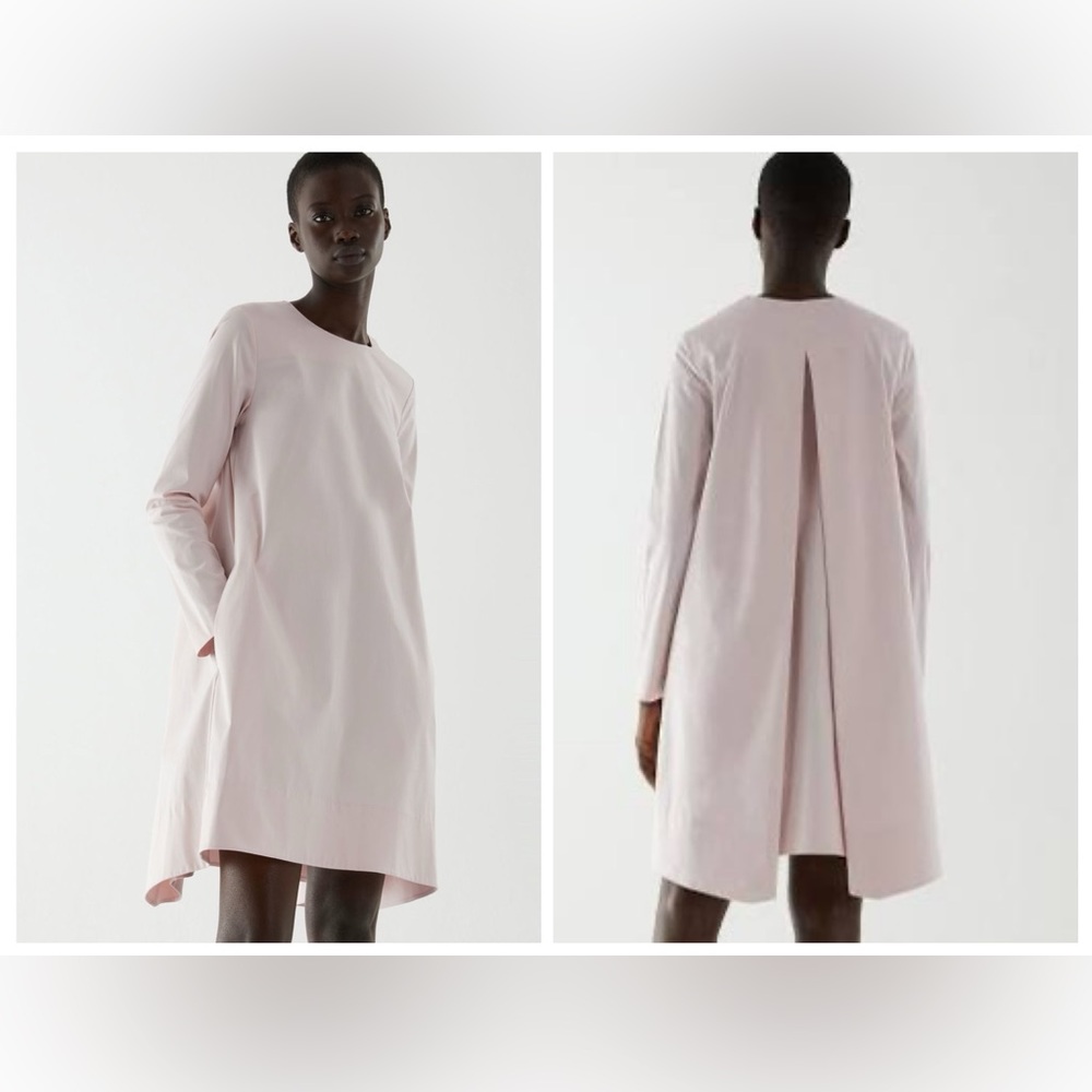 COS Blush Pink Long Sleeve A-line Dress - Size 2